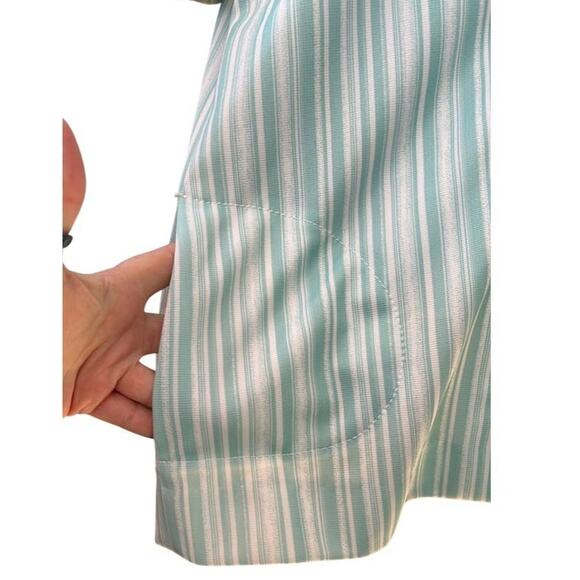 Henri Mint White Striped Vintage Shirt Size Medium - Picture 2 of 6